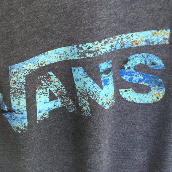 Vans Unisex Crew Neck Short Sleeve Pullover Tee Van's Logo in Blue Size Men's XL - Picture 6 of 6